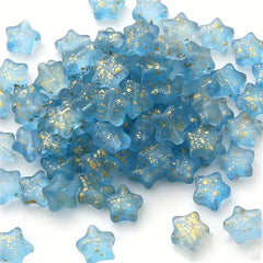 25pcs Antique Glass Pentagram Beads for DIY Jewelry Making