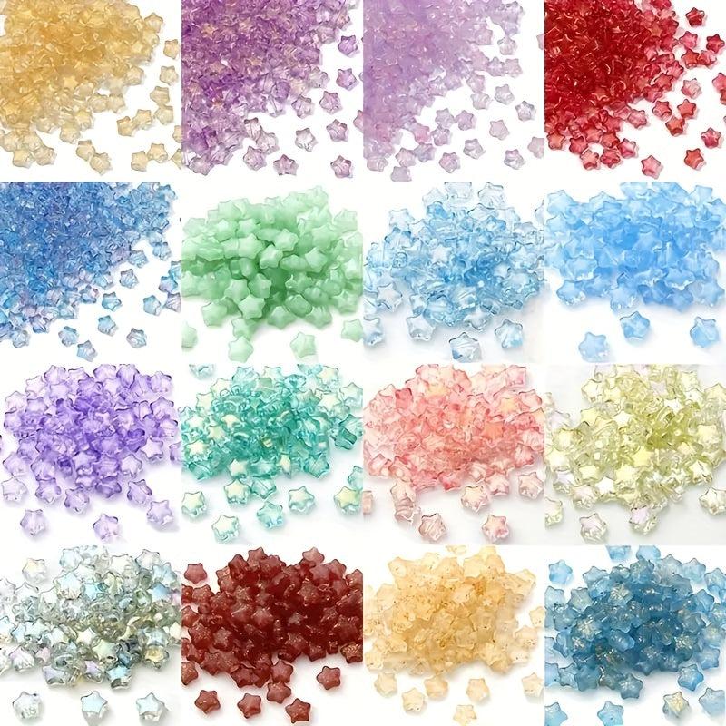 25pcs Antique Glass Pentagram Beads for DIY Jewelry Making