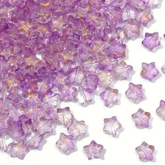 25pcs Antique Glass Pentagram Beads for DIY Jewelry Making