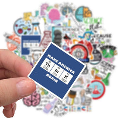 50pcs Cartoon Physical & Chemical Stickers DIY Skateboard Guitar Water Cup Decor