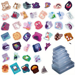 50pcs Healing Text Stickers for Decor Water Cup Luggage Guitar Fun