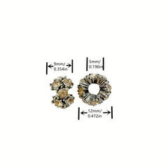 Charm Rhinestone Bangle for DIY Jewelry - Large Hole Alloy Bracelet