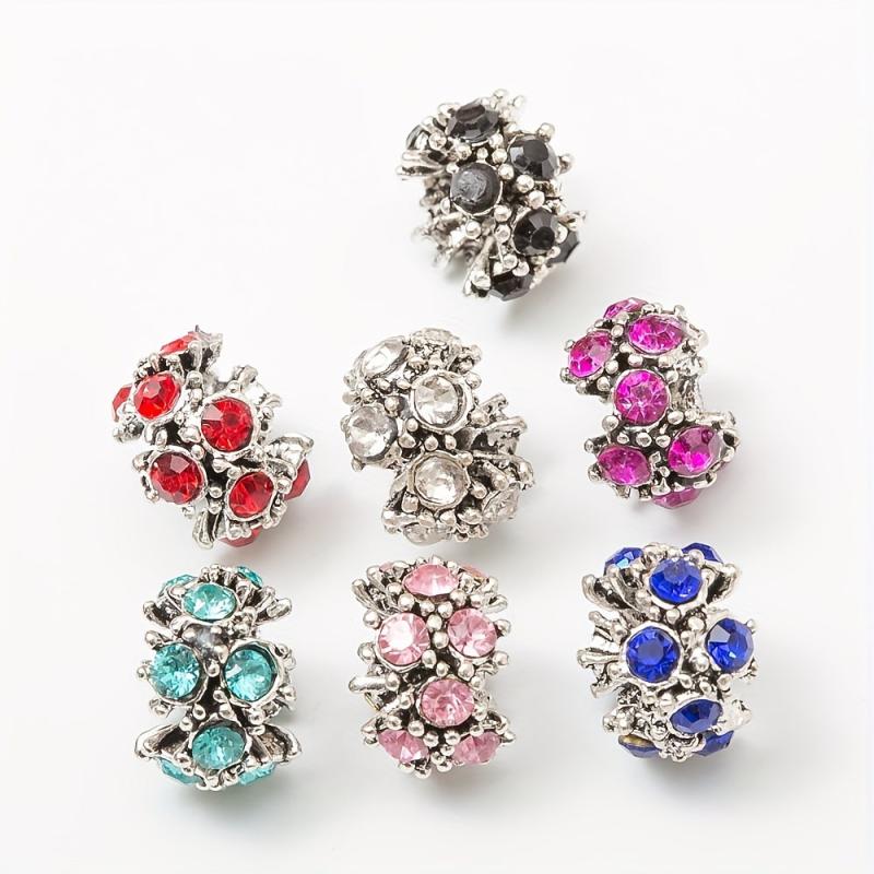 Charm Rhinestone Bangle for DIY Jewelry - Large Hole Alloy Bracelet