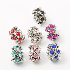 Charm Rhinestone Bangle for DIY Jewelry - Large Hole Alloy Bracelet