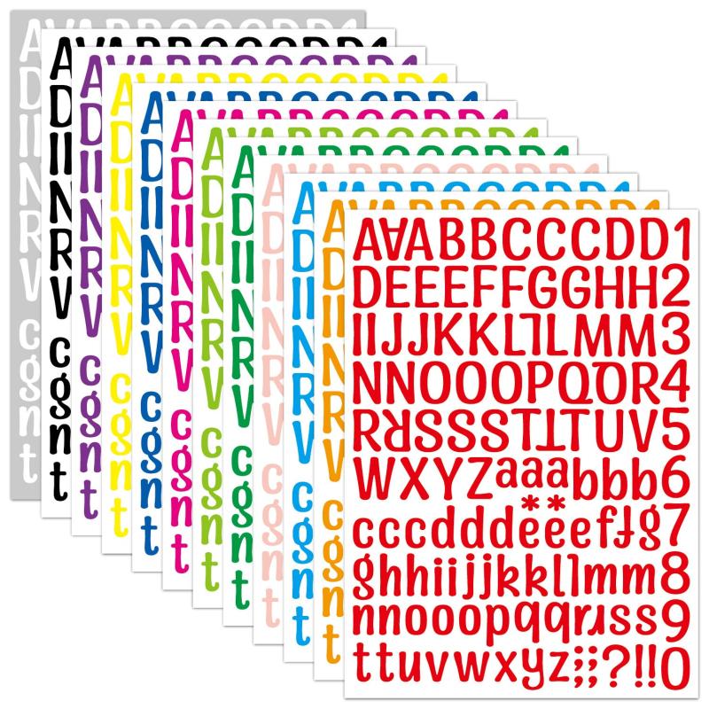 2 Letter Stickers Gift Ledger Decorative Label Stickers