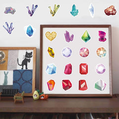 100pcs Colorful Artificial Diamonds Waterproof Stickers