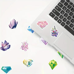 100pcs Colorful Artificial Diamonds Waterproof Stickers