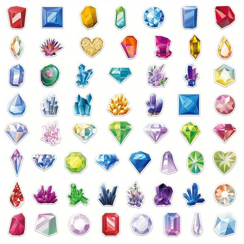 100pcs Colorful Artificial Diamonds Waterproof Stickers