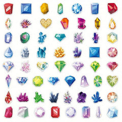 100pcs Colorful Artificial Diamonds Waterproof Stickers