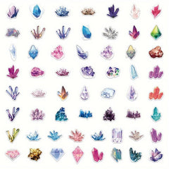 100pcs Colorful Artificial Diamonds Waterproof Stickers