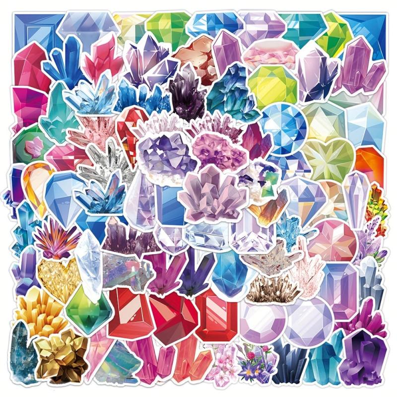 100pcs Colorful Artificial Diamonds Waterproof Stickers
