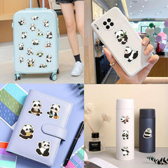 50pcs Cute Panda Vinyl Waterproof Stickers for Laptop Waterbottle Phone