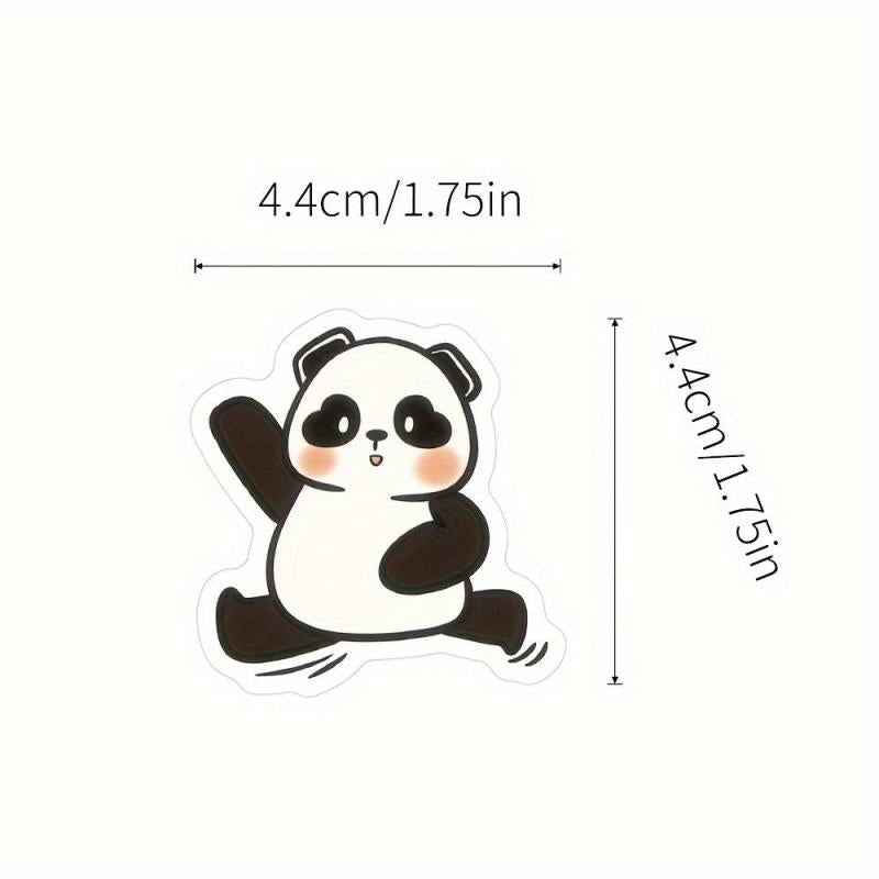 50pcs Cute Panda Vinyl Waterproof Stickers for Laptop Waterbottle Phone