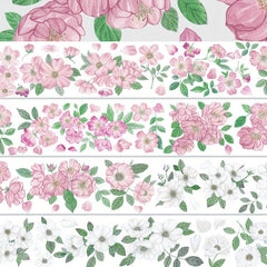 2M PET Tape 3D Rosa Flower Stickers For Diaries - DIY Journal Decorations