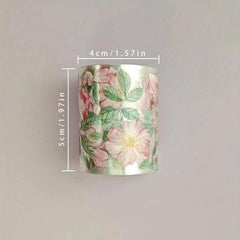 2M PET Tape 3D Rosa Flower Stickers For Diaries - DIY Journal Decorations