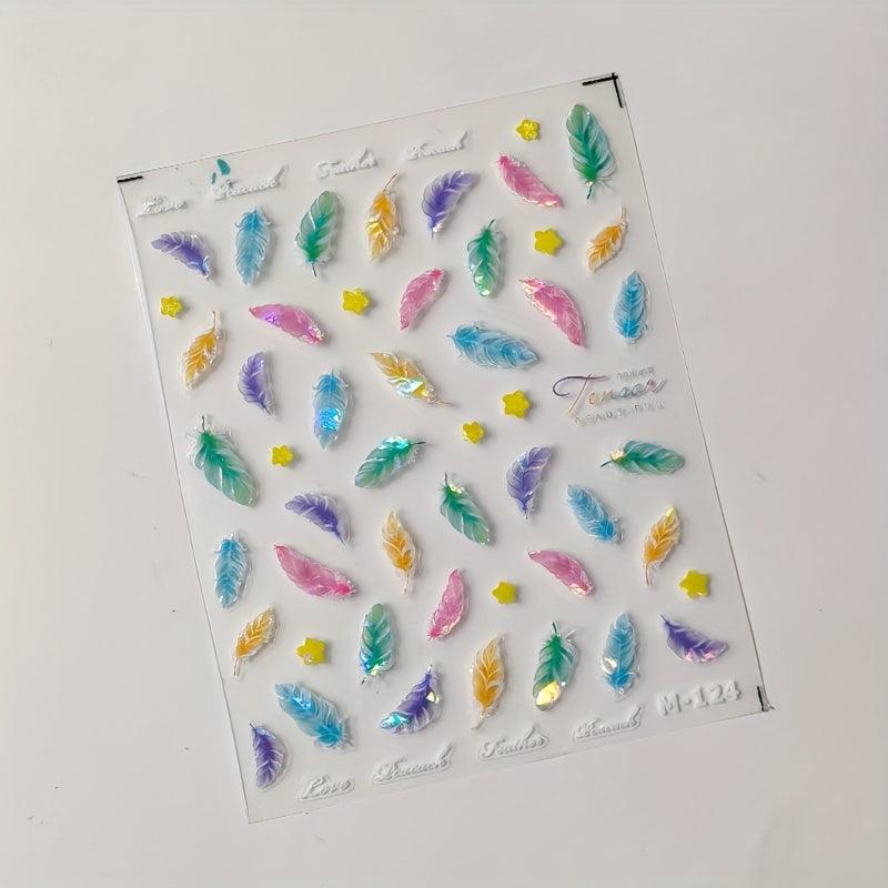 Japanese Three-dimensional Nail Stickers Frosted Transparent Adhesive Nail Art