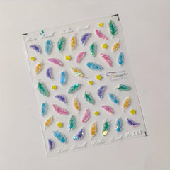 Japanese Three-dimensional Nail Stickers Frosted Transparent Adhesive Nail Art