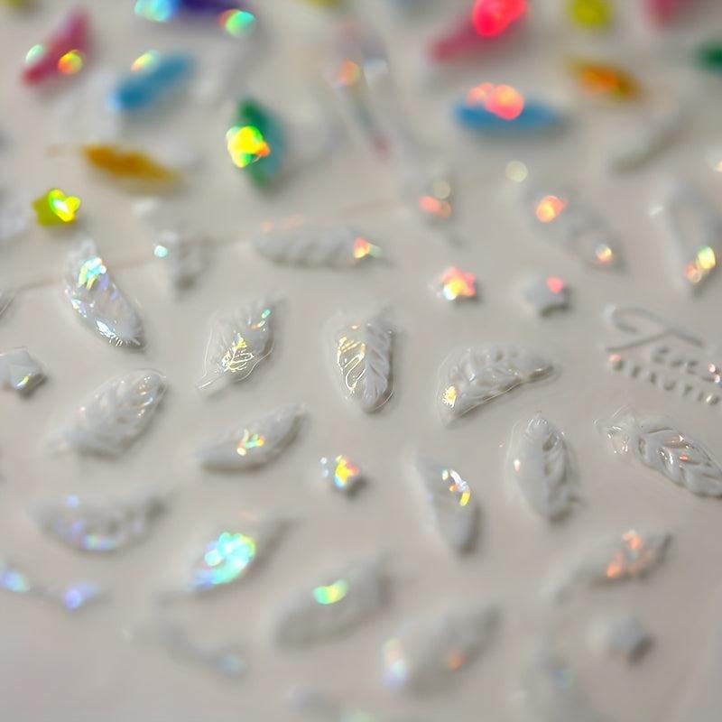 Japanese Three-dimensional Nail Stickers Frosted Transparent Adhesive Nail Art