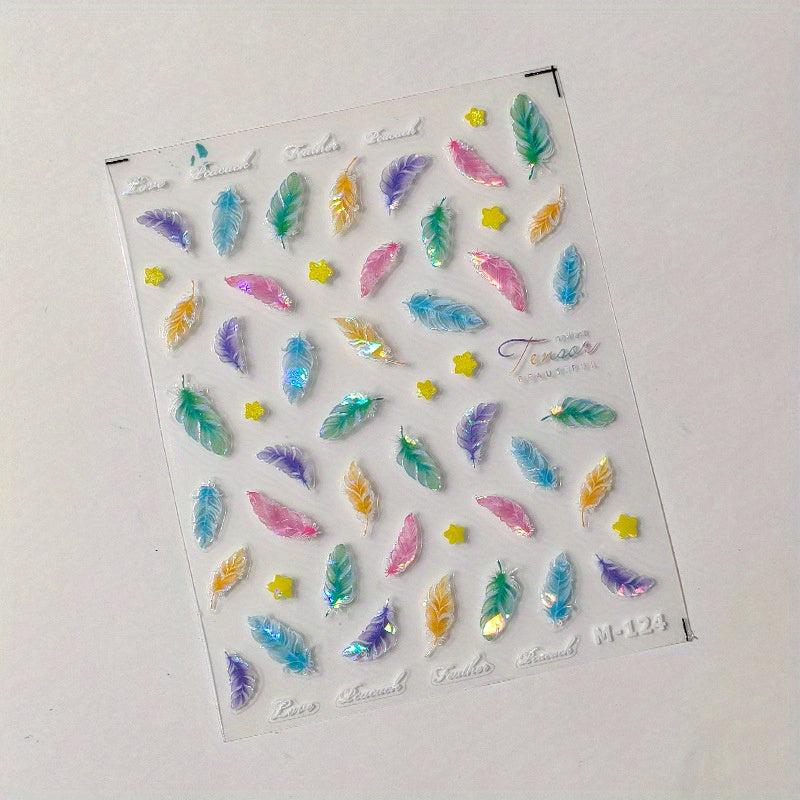 Japanese Three-dimensional Nail Stickers Frosted Transparent Adhesive Nail Art