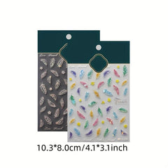Japanese Three-dimensional Nail Stickers Frosted Transparent Adhesive Nail Art