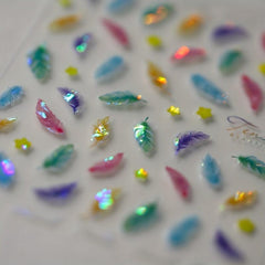 Japanese Three-dimensional Nail Stickers Frosted Transparent Adhesive Nail Art