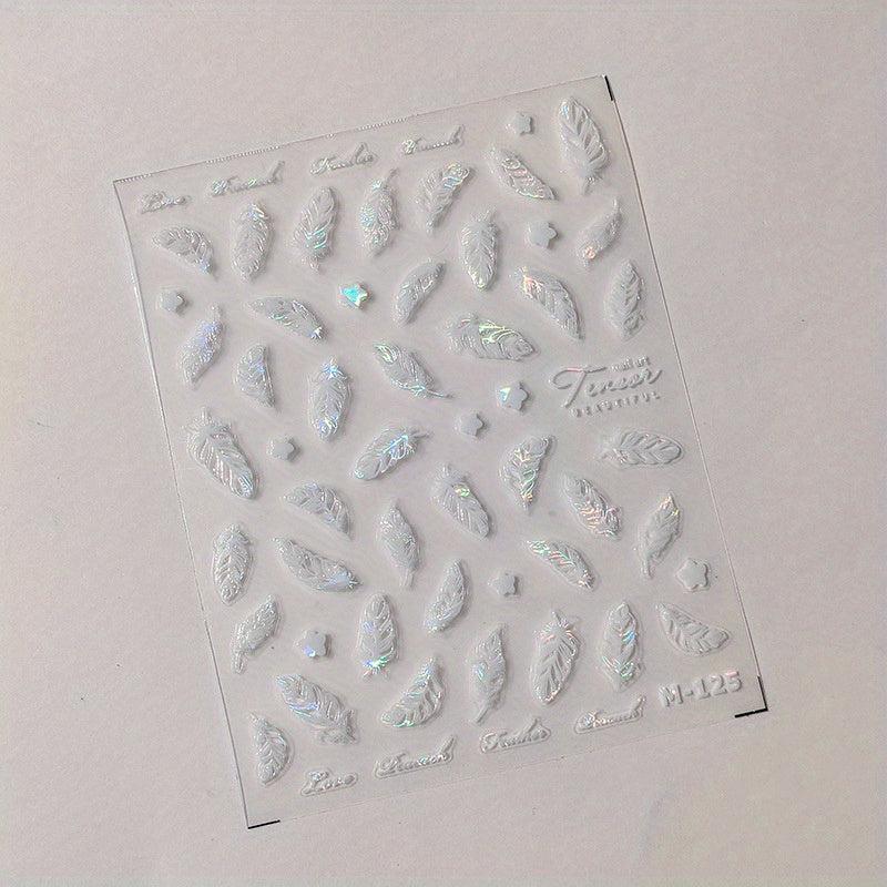 Japanese Three-dimensional Nail Stickers Frosted Transparent Adhesive Nail Art