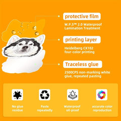 50pcs Cute Dog Waterproof Stickers Decals for Water Bottle Laptop Phone Case
