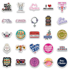 50pcs Feminism Abortionism Stickers Waterproof DIY Decoration For Teens Adult