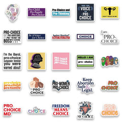 50pcs Feminism Abortionism Stickers Waterproof DIY Decoration For Teens Adult