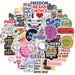 50pcs Feminism Abortionism Stickers Waterproof DIY Decoration For Teens Adult