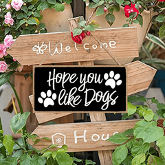 Adorable Hanging Dog Sign for Home Decor