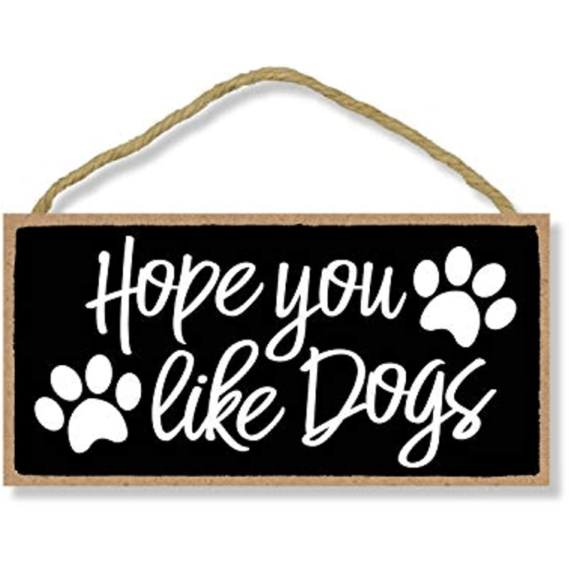 Adorable Hanging Dog Sign for Home Decor