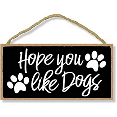 Adorable Hanging Dog Sign for Home Decor