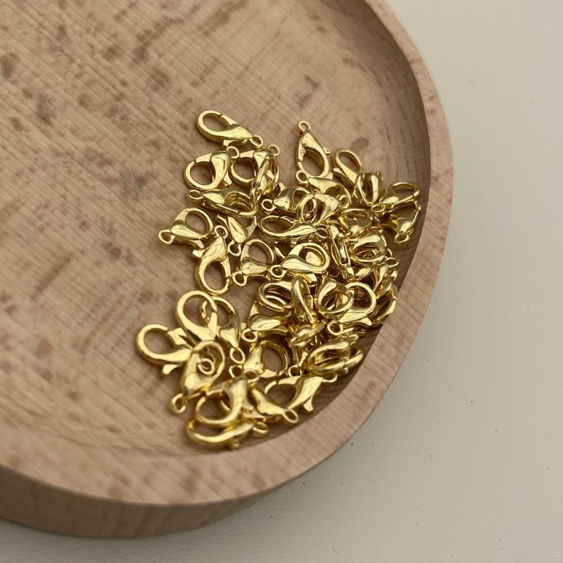 Jewelry Making Accessory Set: 50 Lobster Clasps, 200 Cord Tips, 200 Jump Rings