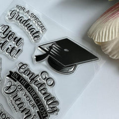 Cartoon Clear Stamps Reusable Stationery for Student Graduation Season