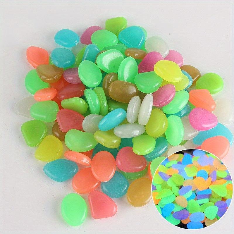 100pcs 200pcs Colorful Luminous Stones for DIY Handcraft Night Glow