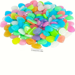 100pcs 200pcs Colorful Luminous Stones for DIY Handcraft Night Glow