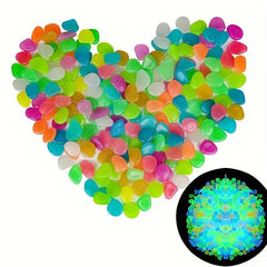 100pcs 200pcs Colorful Luminous Stones for DIY Handcraft Night Glow