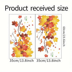 Autumn Maple Leaf Stickers Home Decoration Wall Sticker PVC Self adhesive