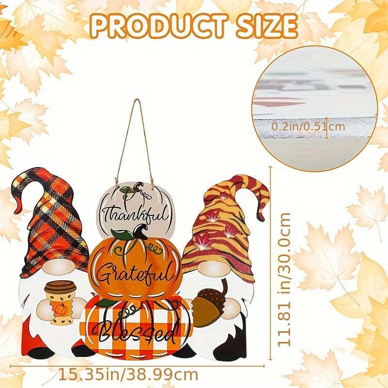 Christmas Thanksgiving Double Sided Printed Door Decoration