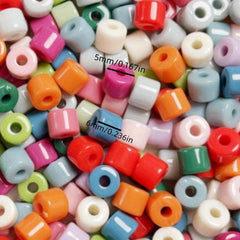 50pcs Gradient Bucket Beads 6mm Cylindrical DIY Handcraft Jewelry Accessories