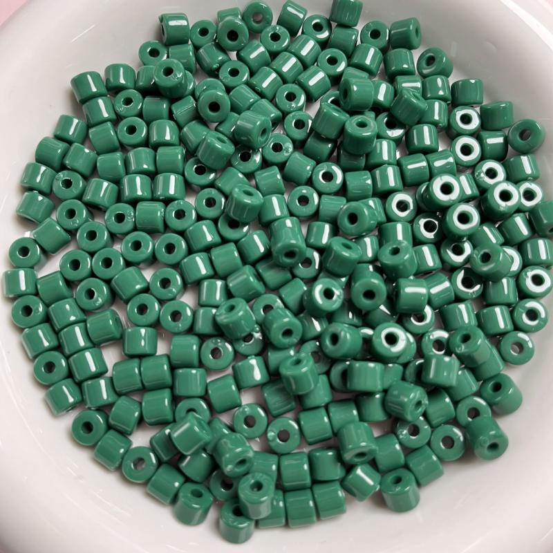 50pcs Gradient Bucket Beads 6mm Cylindrical DIY Handcraft Jewelry Accessories