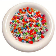 50pcs Gradient Bucket Beads 6mm Cylindrical DIY Handcraft Jewelry Accessories
