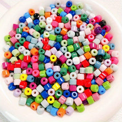 50pcs Gradient Bucket Beads 6mm Cylindrical DIY Handcraft Jewelry Accessories