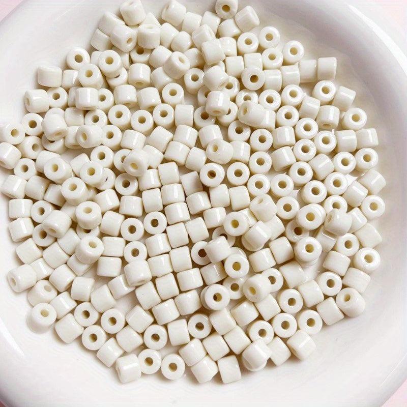 50pcs Gradient Bucket Beads 6mm Cylindrical DIY Handcraft Jewelry Accessories