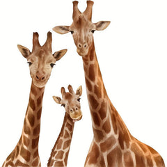Cartoon Giraffe Family Wall Sticker Bedroom Living Room Decorative Wall Sticker