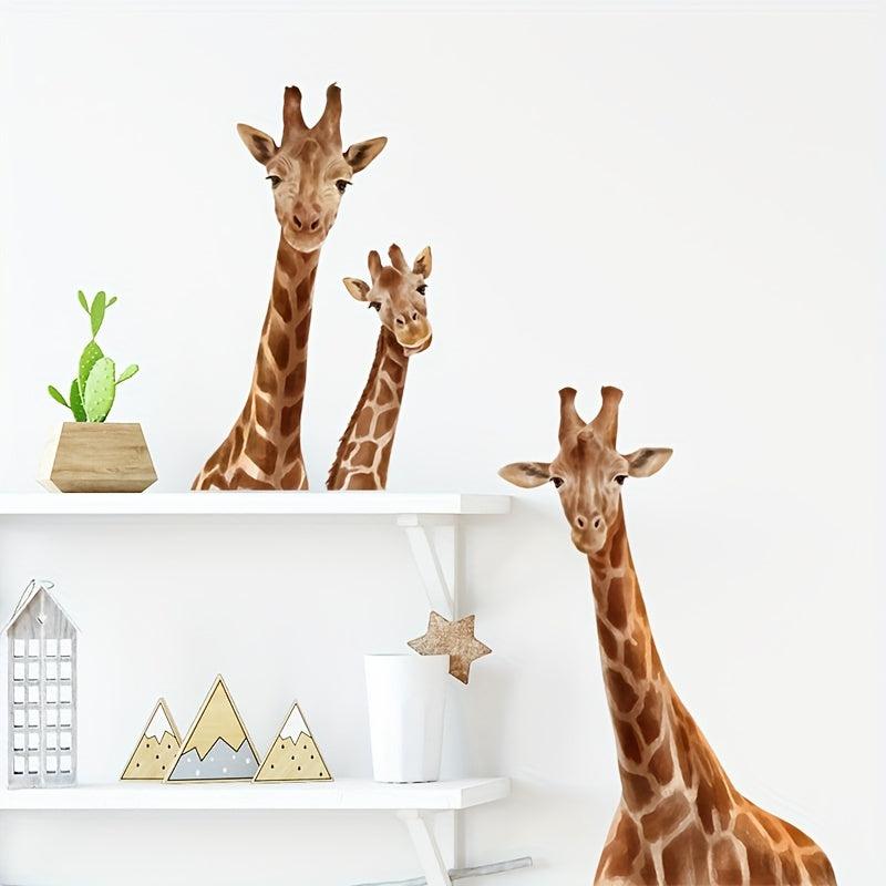 Cartoon Giraffe Family Wall Sticker Bedroom Living Room Decorative Wall Sticker