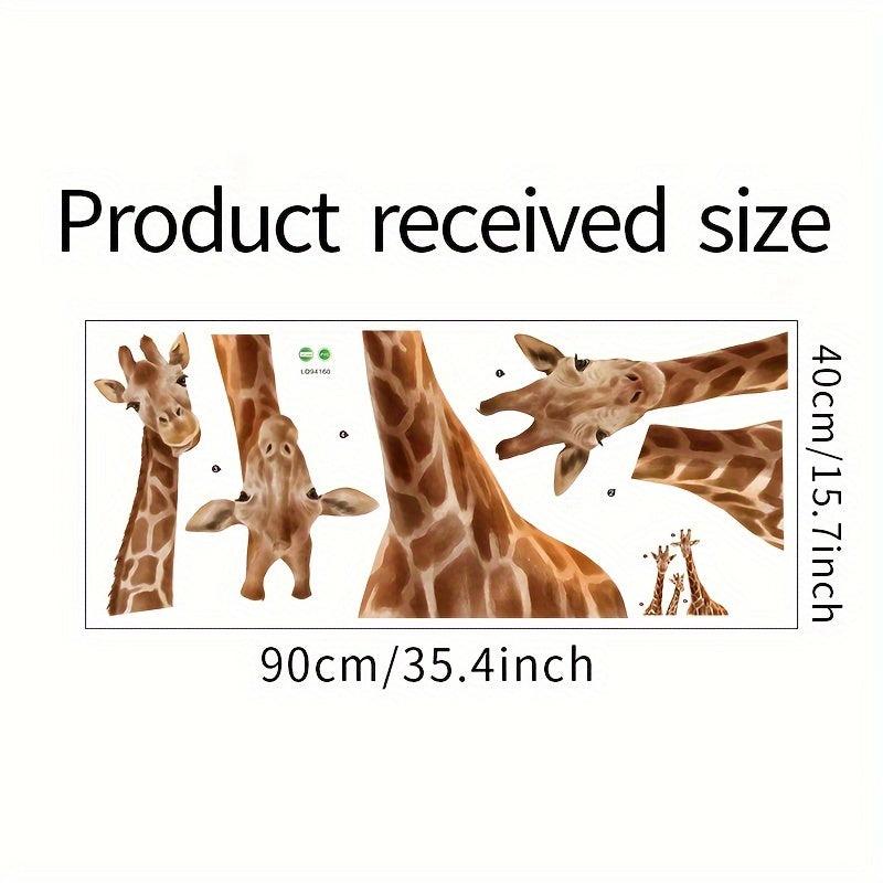 Cartoon Giraffe Family Wall Sticker Bedroom Living Room Decorative Wall Sticker