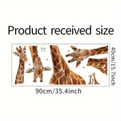 Cartoon Giraffe Family Wall Sticker Bedroom Living Room Decorative Wall Sticker
