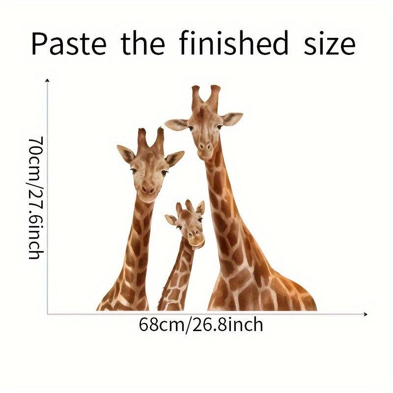 Cartoon Giraffe Family Wall Sticker Bedroom Living Room Decorative Wall Sticker